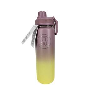 LULULEMON BACK TO LIFE 24OZ UNIQUE DESIGN WATER BOTTLE PURPLE/YELLOW GRADIENT